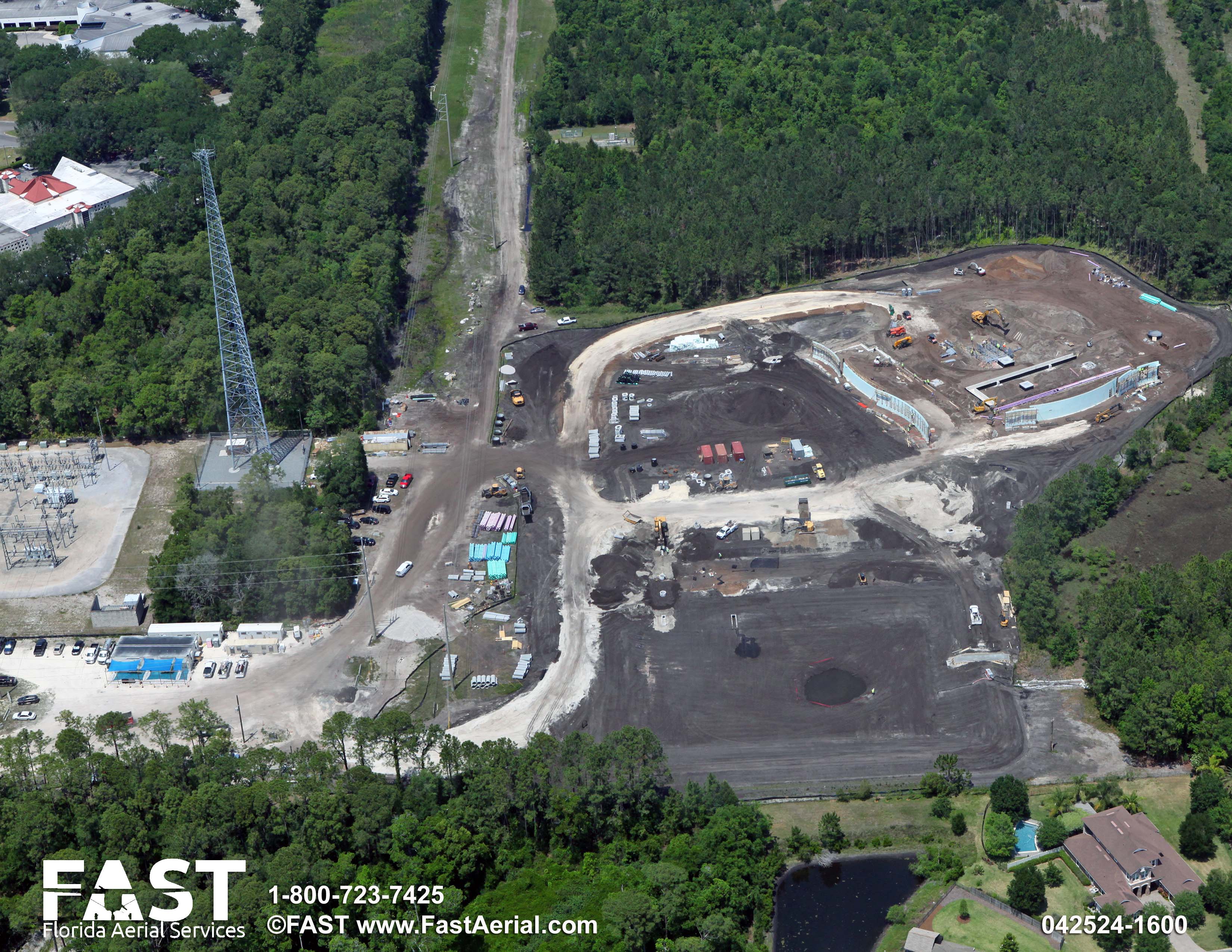 aerial photo of JEA H2.0 facility construction