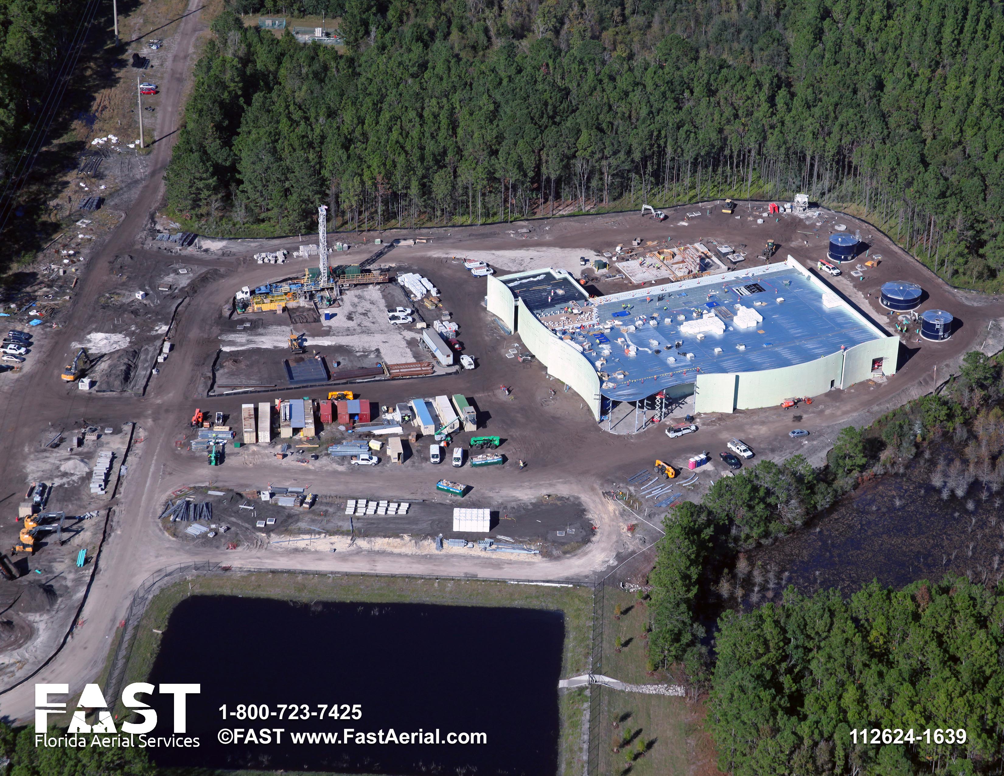 aerial photo of JEA H2.0 facility construction