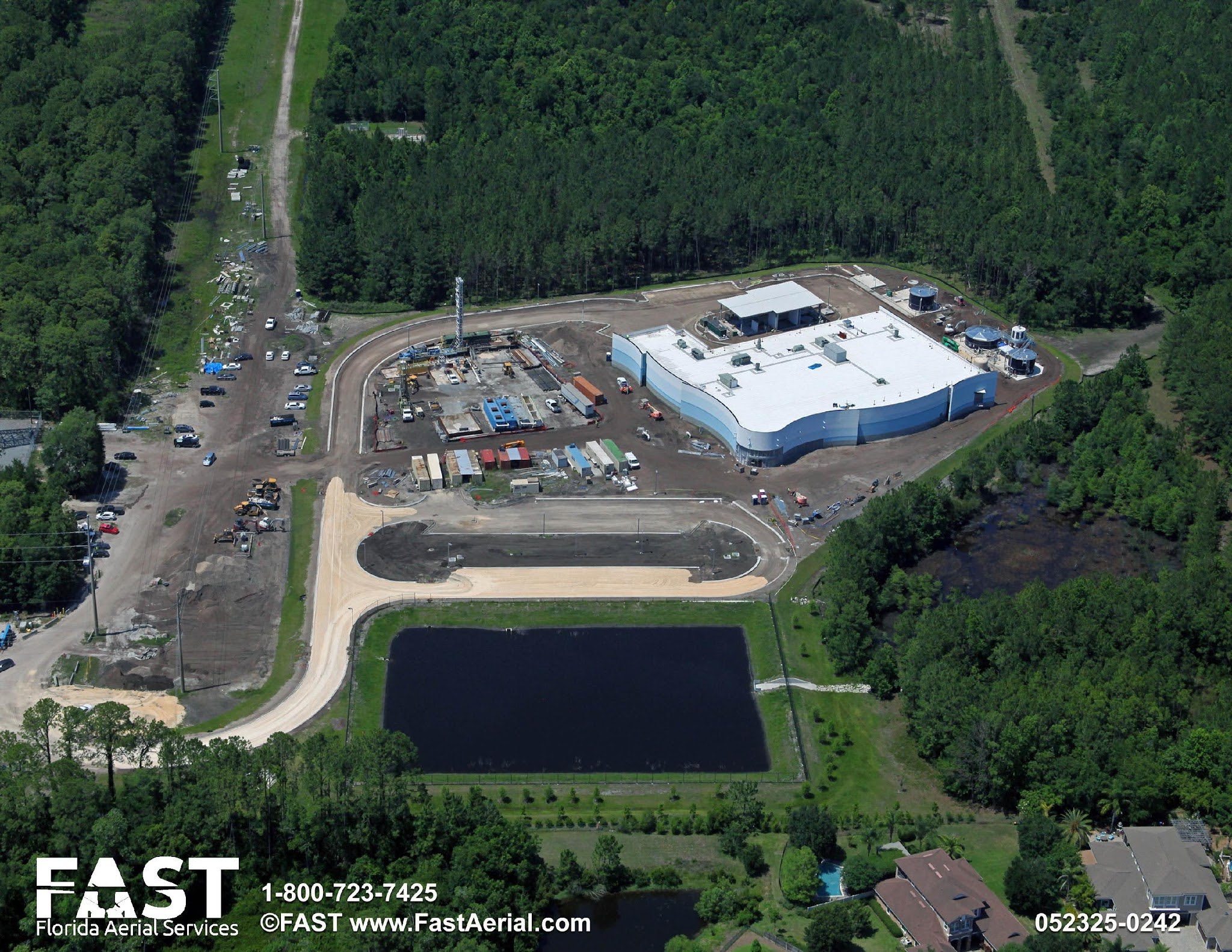 aerial photo of JEA H2.0 facility construction