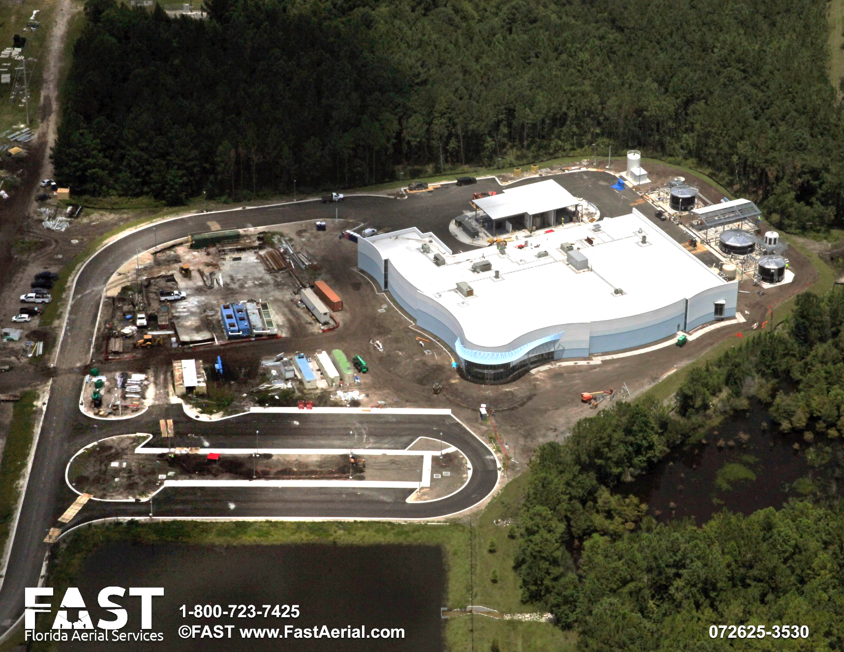 aerial photo of JEA H2.0 facility construction