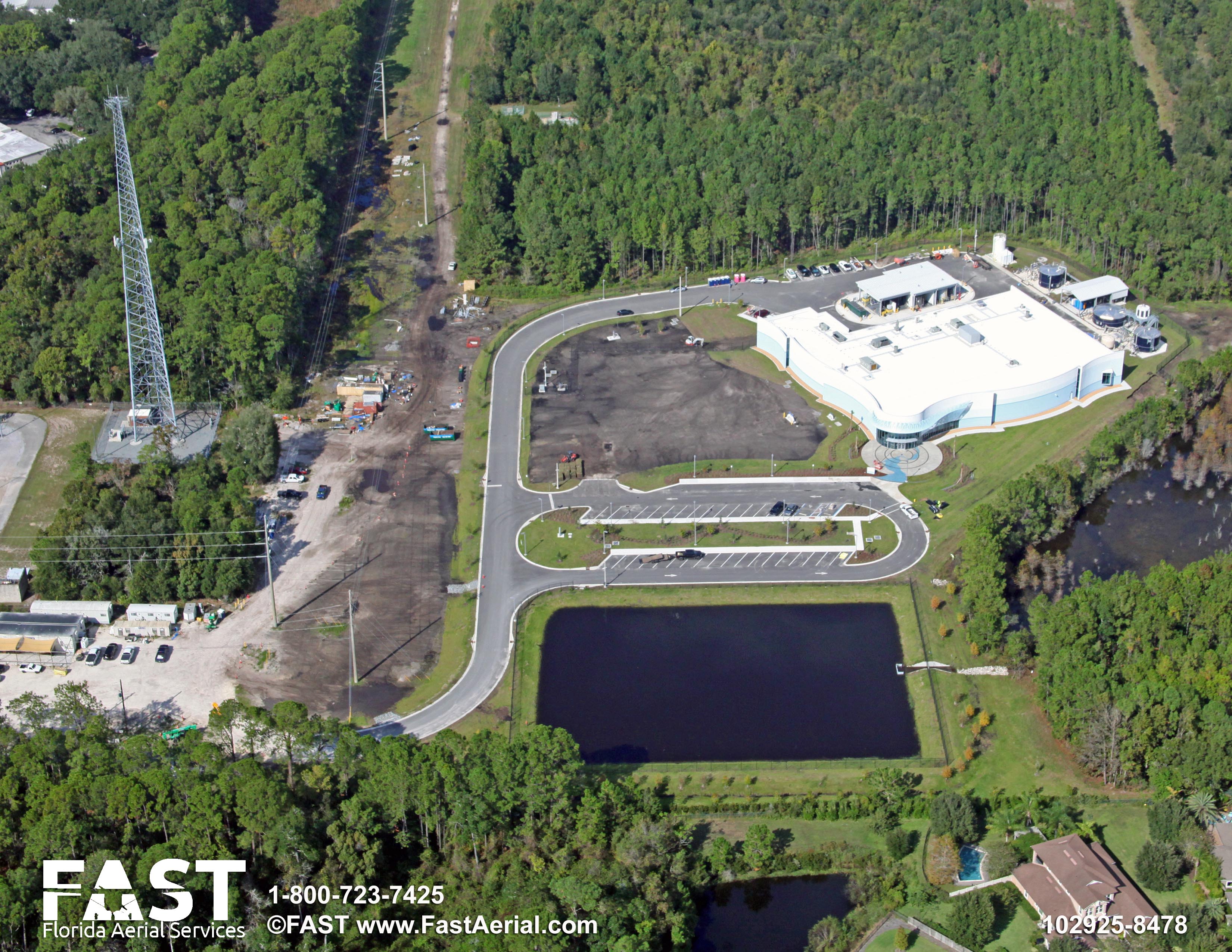 aerial photo of JEA H2.0 facility construction