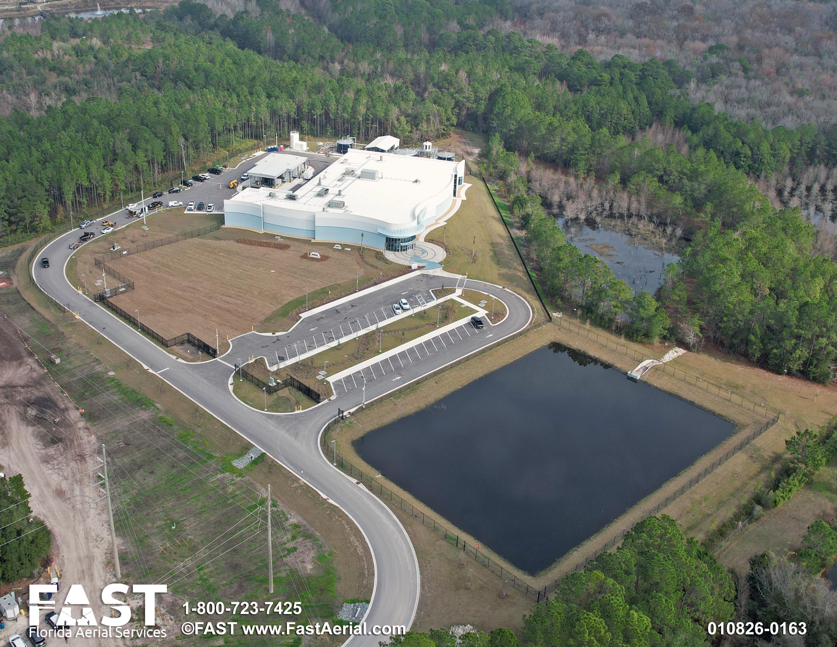 aerial photo of JEA H2.0 facility construction